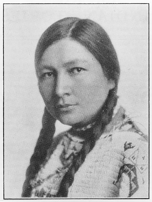 Portrait of Zitkála-Šá (also known as Gertrude Bonnin) (1876–1938). Frontispiece in American Indian Stories. Lincoln and London: University of Nebraska Press, 1985, reprint of 1921 edition. General Collections, Library of Congress